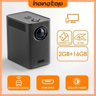 HONGTOP S30MAX Projector Mini Smart Portable Projector with WiFi and Bluetooth Pocket Outdoor Projectors 4K HD 9500L Android 10