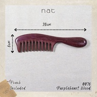NAT Natural Purpleheart Wood Comb [9976]