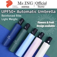 UPF 50+ Automatic Umbrella Reinforced Ribs & Canopy Frame