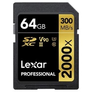 Lexar 雷克沙 Professional SDXC 2000X V90 UHS-II U3 記憶卡  64GB  1盒