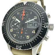 Sinn 156.B Military Chronograph Watch, Stainless Steel/Nylon, Automatic, Black Dial, Beige Non-Origi