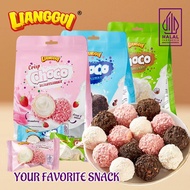 [HALAL] Lianggui Crisp CHOCO COCONUT/ STRAWBERRY/ CHOCO &amp; MILK BURSTLURRY Crispy &amp; SWEET Wafer Round Salut Chocolate Cones Chocolates Flavor Wafer Roll Ice Cream Lianggui Ice Cones Wafer Oatmeal Crispy Taste Original &amp; Chocolate Flavor