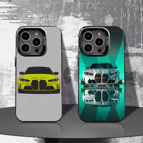 Cool Car Phone Case For iPhone 16,15,14,13,12,11,Pro,XS,Max,Plus,Mini,SE4,E B-BM-WES Black Matte Sho