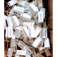 5 watt resistor 5r1ohm 5.1 0.15 ohm 0r15 4r7 100r 1k5 6k8 10k 47k original 10pcs