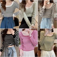 A A972072 Stripe Long Sleeve Sweater