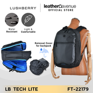 LUSHBERRY TECH LITE Business Leisure Weekender Backpack 2 Layer Large Capacity Multi Compartment Lap