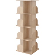 [特價]《HOPMA》直立式360度旋轉四層書櫃 台灣製造 收納展示櫃 置物邊櫃-淺橡(漂流)木