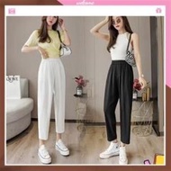 quần đũi nữ cạp chun banamo quần baggy lưng thun chất đũi nhẹ mát mã 39 xmtk