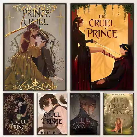 Book The Cruel Prince Poster Self-adhesive Art Waterproof Paper Sticker Coffee House Bar Room Wall D