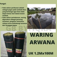 WARING HITAM 1 ROLL/WARING HITAM 100M/WARING MERK ARWANA/WARING IKAN