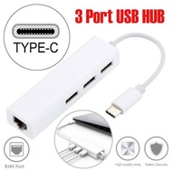 Usb Type C 3.1 to Usb HUB 3 Ports and LAN Ethernet RJ45/Usb Type C to LAN RJ45