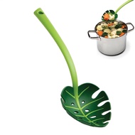 Slotted Serving Spoon Monstera Leaf Shaped Strainer Ladle 11.81 inches Skimmer Spoon gelhmy