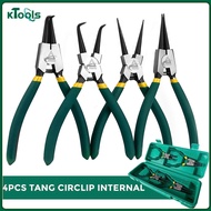 4 Pcs Set Tang Snap Ring Circlip Pliers Set Tang Circlip Bahan CRV Multifungsi Reed Tang Snap Ring A