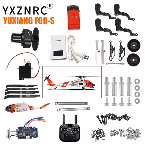 YXZNRC F09-S Helicopter Spare Parts RC UH60-Black Hawk Accessories Replacement Set