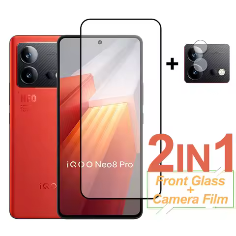 Full Cover Tempered Glass For ViVo IQOO Neo8 Pro Neo9 Neo 8 7 Racing Screen Protector Protective Cam