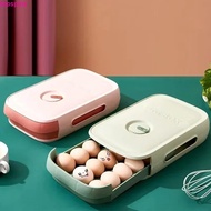 TOPSPINS Egg Storage Box, Anti-fall Earthquake-proof Egg Trays, Space Saving Drawer Type Large Capac