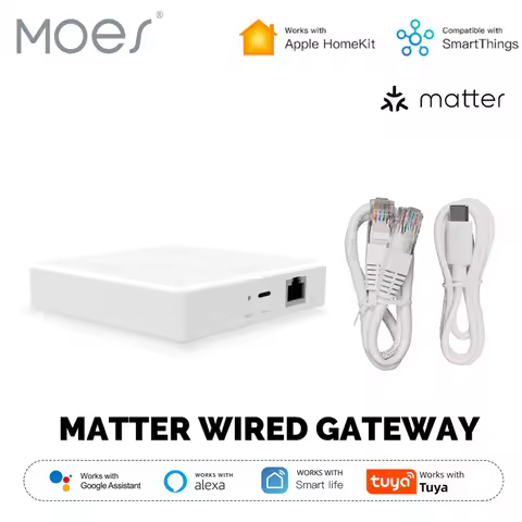 MOES Tuya Zigbee Matter Thread Gateway Hub,Smart Home Bridge Matter Hub,Voice Control For Siri Homek