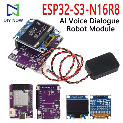 ESP ESP32 S3 N16R8 Development Board Xiaozhi AI Voice Dialogue Robot Module With 0.96 inch OLED Scre