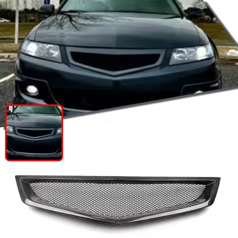 Grill For Honda Accord 7 Acura TSX Type S Euro R CL9 2006-2008 Front Grille Carbon Fiber/Fiberglass 