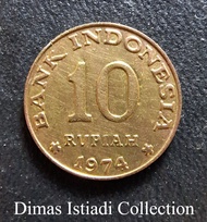 Uang Kuno Koin 10 Rupiah 1974 Kuningan