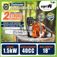 (FREE SHIPPING) HUSQVARNA 125 Chainsaw 18" Guide Bar &amp; Chain / Mesin Gergaji Pokok/ Chain Saw MADE IN SWEEDEN