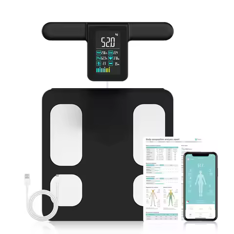 Fitdays Scale for Body Weight and Fat Percentage, 8 Electrodes High Precision Scale for BMI 20 Body