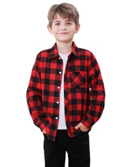 Mens & Boys Plaid Shirt Long Sleeve Button Down Flannel Shirts, US 3 Months - Adult 9XL