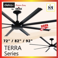 🔥NEW🔥 DEKA+ TERRA 72" 82" 92" Remote Control DC Ceiling Fan / 8 Aluminium Blade / Giant Fan / Kipas 