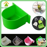 SUCHENSG Splash-proof Cup, Bird Cage Accessories Bird Feeding Trough Bird Cage Water Bowl, Durable Bird Feeding Bowl Bird Half Round Food Box Parrot Feeding Tool