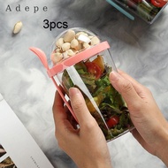 [Adepe] 6Pcs Salad Yogurt Cup Leakproof Snack Container Portable Cereal Container with Lid Overnight