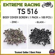 1 Pack = 100 Pcs - TS516 TS 516 Body Cover Set Screw Skru Skrew EX5 Dream GBO Wave Kriss Y15 LC135 R