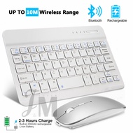 7in/10in Mini Wireless Bluetooth Keyboard Rechargeable For Phone Tablet English Keyboard For Android ios Windows