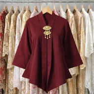 Floy Balotelli Maroon Kebaya Top Muslim Women's Kebaya/ in Choice of Colors