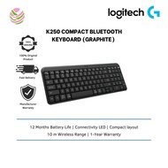 Logitech K250 Bluetooth Keyboard with Numpad, Easy Connectivity, Spill-Resistant, Comfortable Keys -
