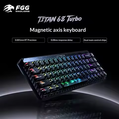 FGG Madlions TITAN68 Turbo Magnetic Switch Mechanical Keyboard Wired 0.001mm RT 0.08ms 8KHz Hotswap 