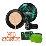 SUNISA ORIGINAL  - Sunisa Bedak Glowing Original Tahan Air Mushroom Head Air Cushion BB Cream Moisturizing Natural