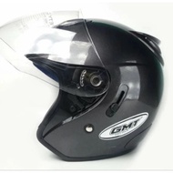 ORIGINAL GMT SOLID HELMET WITH TWO VISORS LATEST SNI GMT PLAIN GUNMETAL MOTORCYCLE HELMET/