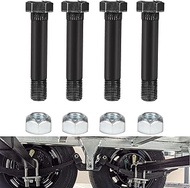 Set of 4 23030 Trailer Leaf Spring Shackle Bolts (Grade 5) & Lock Nuts 9/16"-18 X 3" Long