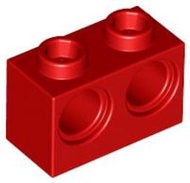 【磚樂】LEGO 樂高 32000 4179355 Brick 1x2 Holes 紅色 雙孔磚