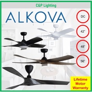 Alpha Alkova Axis 42" / 48" / 56" 3 or 5 Blades DC Ceiling Fan with LED