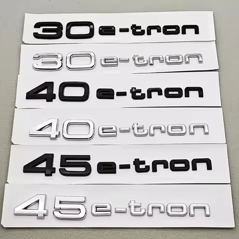 3D ABS Car Letters Rear Trunk Badge Logo 30 40 45 e-tron Sticker Emblem For Audi 30 40 45 e-tron Q4 