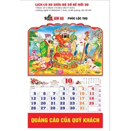 XO Middle spring calendar with 3D embossed numbers 2026 - Phuc Loc Tho (BM88)