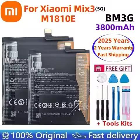 100% Original 4000mAh For Xiaomi Mix3 (5G) International Edition Mobile Phone Battery BM3G M1810E5GG