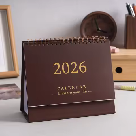 Desk Calendar 2025-2026 Standing Desktop Calendar Flip Calender with memo planner daily check list s