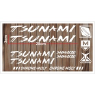 Tsunami fixie frame cutting sticker, tsunami bicycle sticker SNM4130