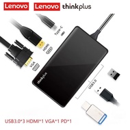 100% new genuine LENOVO THINKPLUS 6 in 1 conversion Hub with HDMI VGA USB 3.0 & C charging port 100w