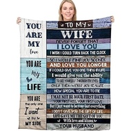 BASAO Anniversary Romantic Gift For Women, To My Wife Blanket From Husband | Wife Birthday Gift Idea