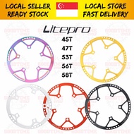 Litepro Round Chainring 45/47/53/56/58T 130BCD Ultralight Single Gear Teeth Link Chainwheel Folding 