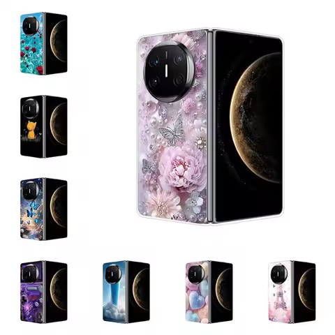 For Huawei Mate X6 X5 X3 X2 Case Cute Pink Paint Clear Cover for Huawei Mate X2 X5 X6 X3 Cases MateX