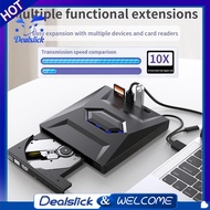 【Dealslick】External DVD CD Writer Burner CD and DVD Player Type C/USB3.0 External DVD CD Drive for PC Laptop Windows 11/10/8/7